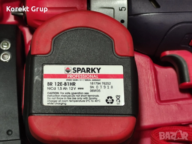 Aкумулаторна бормашина/винтоверт Sparky BR 12E-CH /12V, 2Ah/, снимка 7 - Винтоверти - 52879665