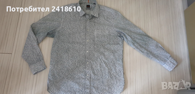 Hugo Boss Remiton Cotton Regular Fit Mens Size XL ОРИГИНАЛ! Мъжка Памучна Риза., снимка 4 - Ризи - 51712318