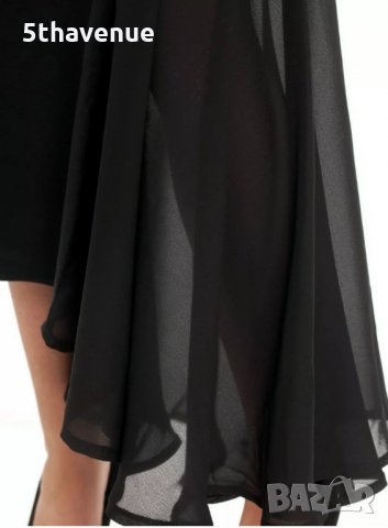 Quontum нова Дълга черна рокля с тюл бюстие , снимка 5 - Рокли - 32559182