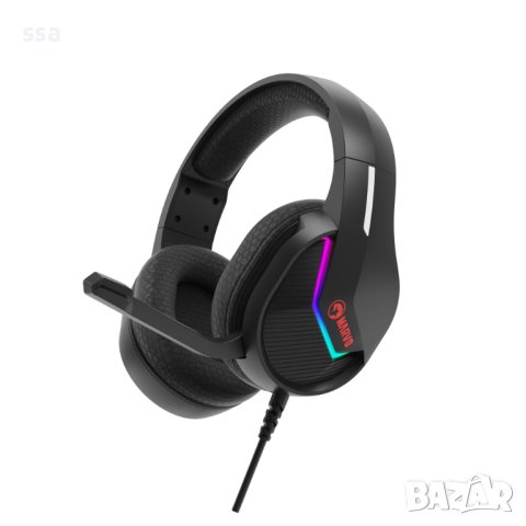 Marvo геймърски слушалки Gaming Headphones H8618 - 50mm, USB, RGB, снимка 1 - Слушалки за компютър - 43058288