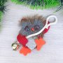 3393 Коледна фигура за окачване Бухалче със звънче, снимка 2