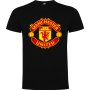 Нова мъжка тениска на футболния отбор Манчестър Юнайтед (Manchester United) в черен цвят 