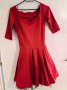 Кукленска рокля в червено с тюл , снимка 1 - Рокли - 40381840