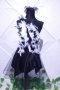 Детска рокля за латино танци в черно и бяло, снимка 8