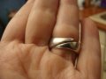 Внушителен сребърен пръстен с естествен оникс , снимка 6