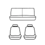 Тапицерия за кола, Калъфи за седалки 2/3 - 1/3, VW, универсална, снимка 3
