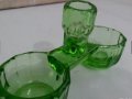 антикварна солница  цветно стъкло, снимка 3