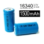 Издръжлива литиевойонна акумулаторна батерия 16340 1500mAh 3.7V презареждаща се за фенри прожектори, снимка 2