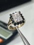 Сребърен пръстен с позлата проба 925 тегло 6.86 гр. и CZ, снимка 6
