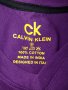 Calvin Klein S,M- Оригинална лилава тениска с щампи в жълто, снимка 4