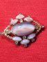 СКЪПОЦЕННА СТАРИННА БРОШКА с БОХЕМСКИ КРИСТАЛ и БЛАГОРОДНИ КАМЪНИ КОТЕШКО ОКО ЕФЕКТ и ПОЗЛАТА 14949, снимка 16