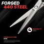 Японска стоманена ножица Shogun Ergo Premium 440C - Професионална фризьорска ножица, 5 инча, снимка 5