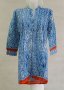Дамска риза-туника с фигурален принт в синьо, бяло и червено Ble collection - S/M/L, снимка 1 - Ризи - 43097826