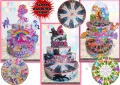 Картонени торти и парти артикули за момичета-авторски дизайн,фотопечат, снимка 3