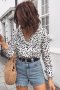 Дамска риза с дълъг ръкав и леопардов принт, снимка 3