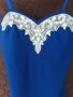 синя елегантна рокля с презрамки регулируеми, снимка 4