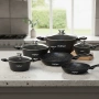 Комплект съдове за готвене Cheffinger от 10 части – тенджери и тигани с мраморно покритие за всички , снимка 4