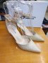 НАМАЛЕНИЕ-Дамски обувки м. 100 светло злато брокат, снимка 1 - Дамски елегантни обувки - 40103144