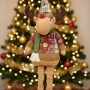 Голяма коледна играчка Елен, Снежен човек или дядо Коледа - разтягаща до 50см, снимка 3