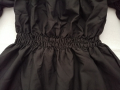 Дамска къса рокля с дълги буфан ръкави в черен цвят р-р S, снимка 8