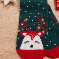 🎄🦌🧦Коледни чорапки с еленче н.33-36, снимка 1 - Чорапи - 39147103