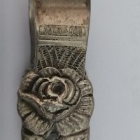 Немска сребърна щипка за захар /лед, снимка 3 - Антикварни и старинни предмети - 36919819