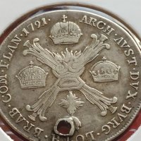 Сребърна монета 1/4 кроненталер 1791г. Леополд втори Виена Австрийска Нидерландия 13724, снимка 11 - Нумизматика и бонистика - 42987332