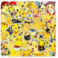 50 бр Пикачу от Покемон pokemon самозалепващи лепенки стикери за украса декор картонена торта , снимка 3 - Други - 43991952