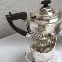 Английски сребърен сервиз за чай от 3 части -Бирмингам 1840г, снимка 9 - Антикварни и старинни предмети - 43203113