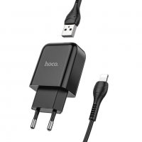 HOCO зарядно за пътуване USB + кабел Type C, Micro или Lightning 2A N2 Vigor, снимка 10 - Оригинални зарядни - 33077882
