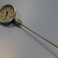 биметален термометър JUMO thermometer ф100mm, 0/+300°C, L-235mm, снимка 1 - Резервни части за машини - 35180761
