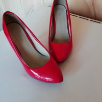 Красиви червени обувки, снимка 4 - Дамски елегантни обувки - 35552598