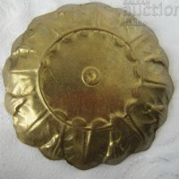 Стара чинийка чиния поднос пепелник месинг бронз, снимка 3 - Антикварни и старинни предмети - 28883246