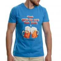 Нова мъжка тениска с трансферен печат Two Beer or not Two Beer, бири, алкохол, снимка 1 - Тениски - 37639054
