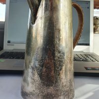 Антикварен посребрен английски чайник Plato, снимка 2 - Антикварни и старинни предмети - 38506672