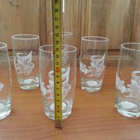Ретро стъклени чаши , снимка 3 - Антикварни и старинни предмети - 33484079