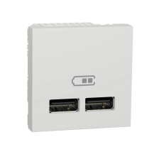 Продавам Двойно USB зарядно тип А, 2M, бял SCHNEIDER ELECTRIC Unica NEW, снимка 1 - Други - 44878822