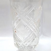 Стара кристална ваза  (2.2.6), снимка 2 - Антикварни и старинни предмети - 34569862