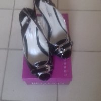 Дамски елегантни,лачени официални обувки без пръсти,10см ток,номер 37, снимка 1 - Дамски елегантни обувки - 25583435