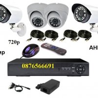 AHD комплект - AHD 4ch DVR + 4 AHD 720P 3MP камери Sony CCD + кабели, снимка 1 - Комплекти за видеонаблюдение - 28562458