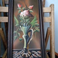 Продавам картина с ефектен ръчен релеф  - Ваза с цветя, снимка 2 - Декорация за дома - 38899005