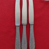 Три много здрави ножа стари от соца неръждаема стомана - 7822, снимка 1 - Прибори за хранене, готвене и сервиране - 34780975