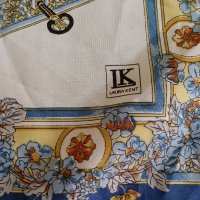 Laura Kent винтидж дамски шал,шал естествена коприна , снимка 6 - Шалове - 38626117