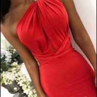 нова червена рокля, снимка 1 - Рокли - 43416364