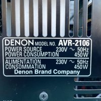 Отличен ресивър DENON AVR-2106 7х100W, снимка 11 - Ресийвъри, усилватели, смесителни пултове - 43602248