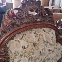 Уникално красива барокова холна гарнитура внос от Европа, снимка 18 - Дивани и мека мебел - 34703922
