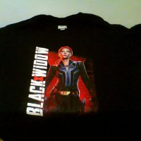 Marvel Black Widow Марвел Черната Вдовица оригинална тениска, снимка 3 - Тениски - 43655434