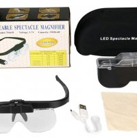 Увеличителни очила +  2 LED LAMPS, снимка 4 - Други стоки за дома - 32619302