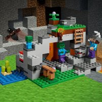Употребявано Lego Minecraft - Пещерата на зомбитата (21141), снимка 5 - Конструктори - 39770572