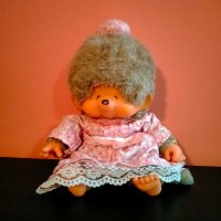 Стара плюшена играчка мончичи Sekiguchi Monchhichi Granny + Grandpa Kiki, снимка 5 - Колекции - 39254485